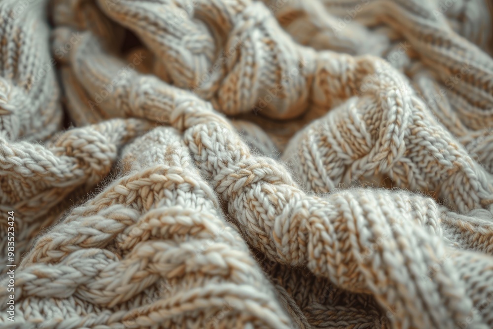 Knitted fabric texture with soft, fluffy yarn. Use for designs on themes of cozy, comfort, and winter. Knitted fabric texture with soft, fluffy yarn. Use for designs on themes of cozy, comfort, and winter.