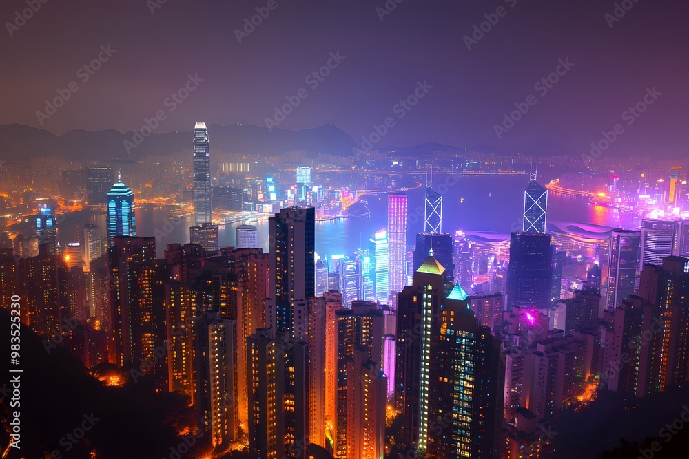 Night View of Hong Kong Skyline Night View of Hong Kong Skyline