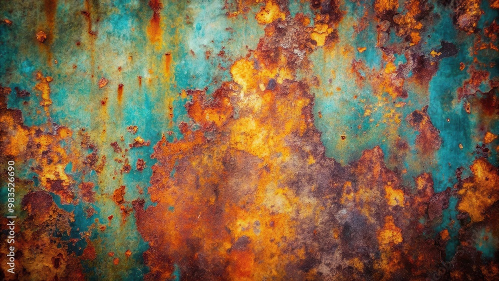 Colorful Grunge Rusty Texture Steel Metal Peeling Paint Wallpaper Background Colorful Grunge Rusty Texture Steel Metal Peeling Paint Wallpaper Background