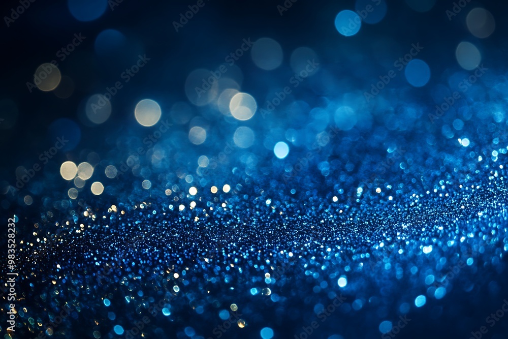 Blue Glitter Bokeh Background Blue Glitter Bokeh Background