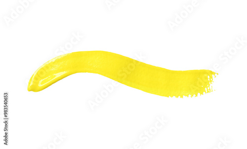 Yellow brush with transparent image of PNG format extension.