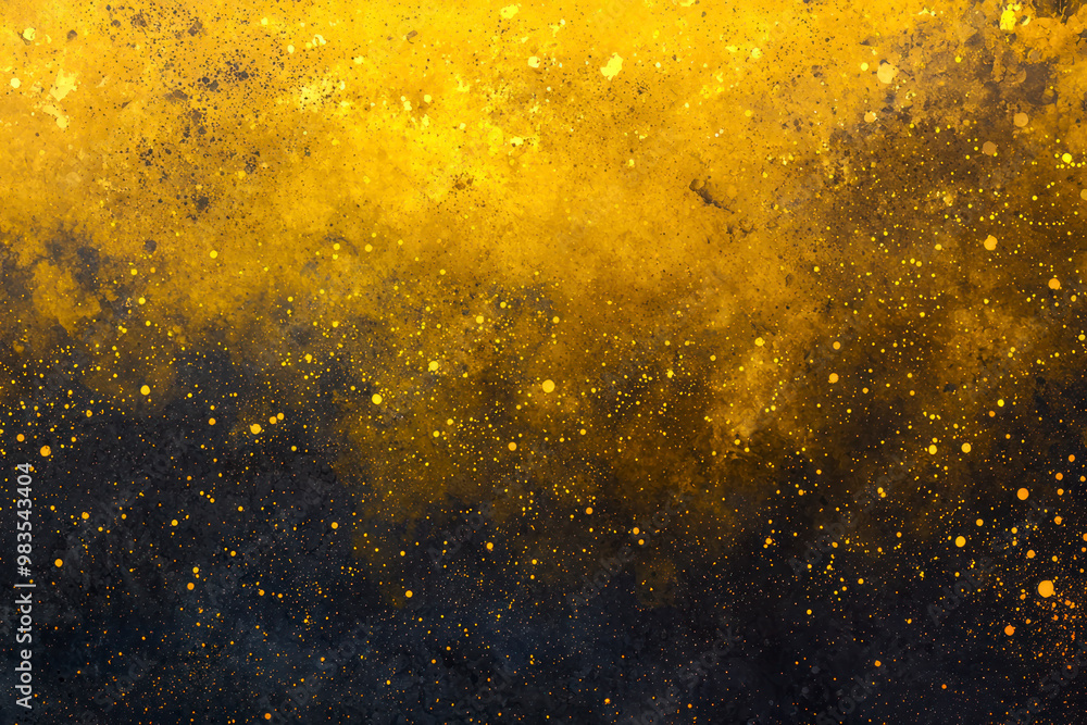 Golden Black Yellow Colorful Gradient Background with Noise Texture Effects. Golden Black Yellow Colorful Gradient Background with Noise Texture Effects.