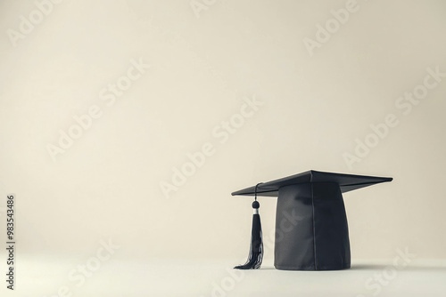 Graduation cap on white background. Education concept.