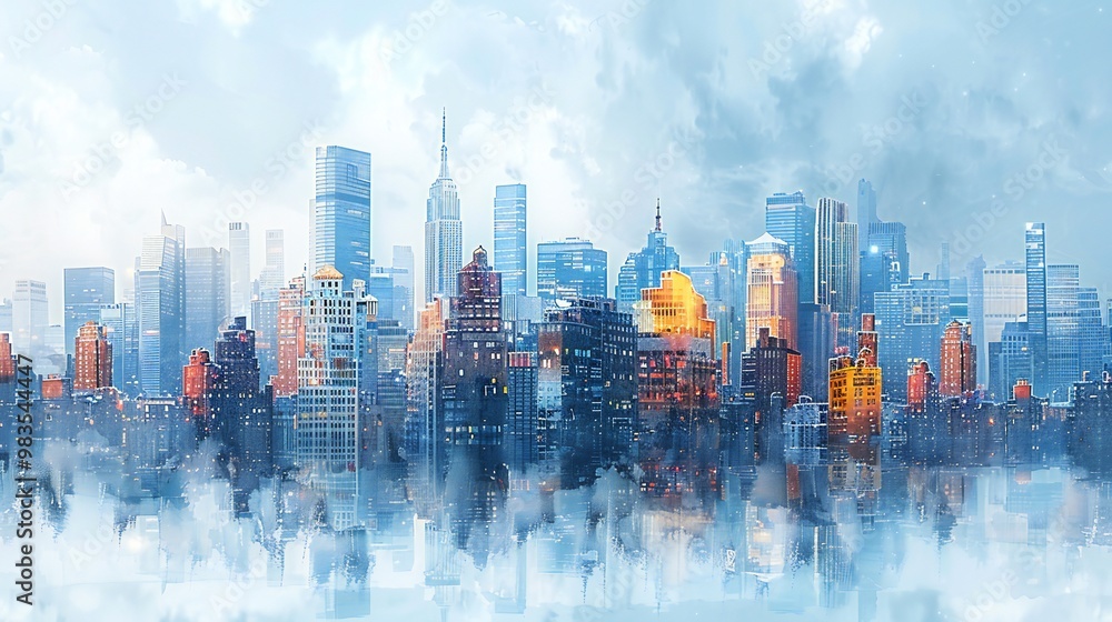 Fototapeta premium City Neighborhood Background