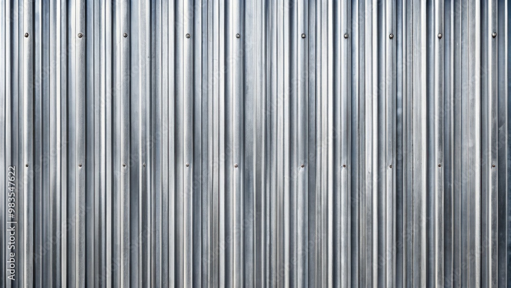 Obraz premium Seamless Silver Galvanized Fence Texture Panorama Background for Graphic Designers