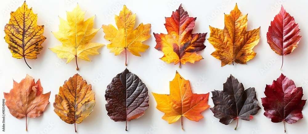 Obraz premium Autumn Leaf Collection Set