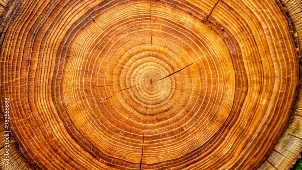 Close up abstract texture of annual rings on a cut tree trunk surface for backgrounds and nature themed designs Close up abstract texture of annual rings on a cut tree trunk surface for backgrounds and nature themed designs