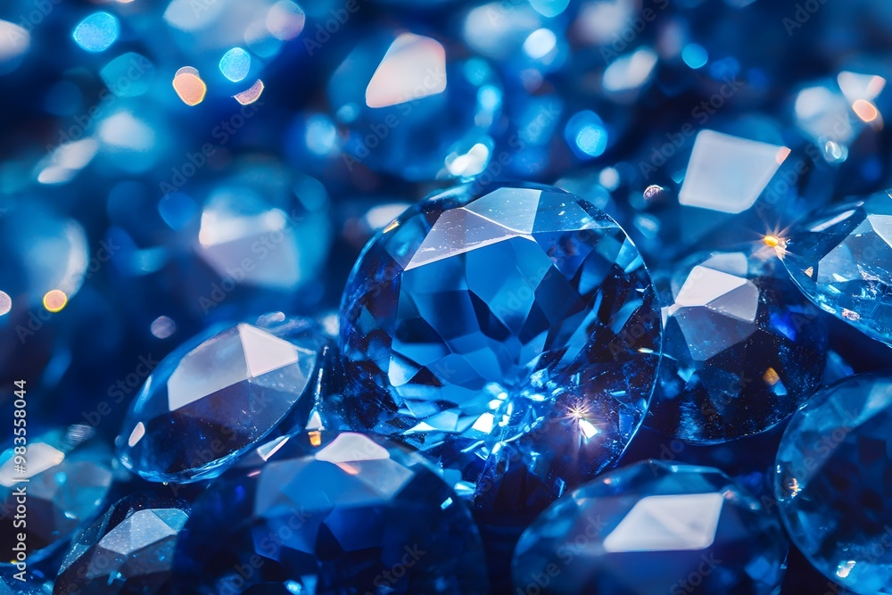 Blue Gemstones Close Up Blue Gemstones Close Up