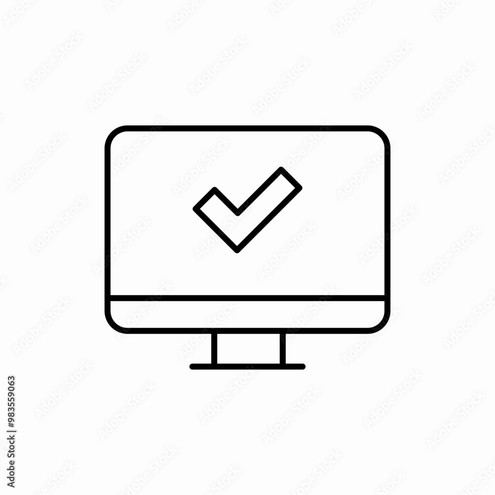 computer check mark icon sign vector computer check mark icon sign vector