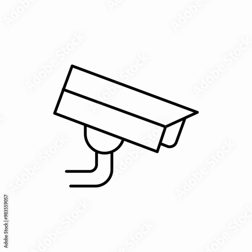 cctv camera security icon sign vector