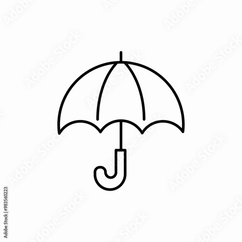 umbrella rain icon sign vector