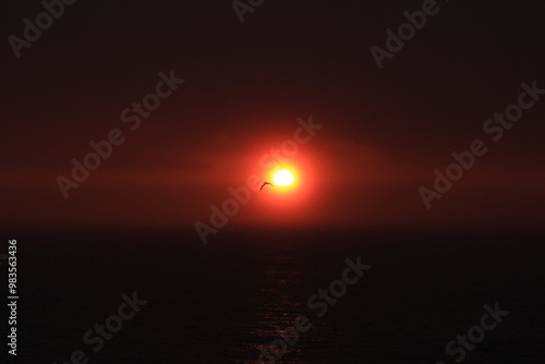 sunset over the sea