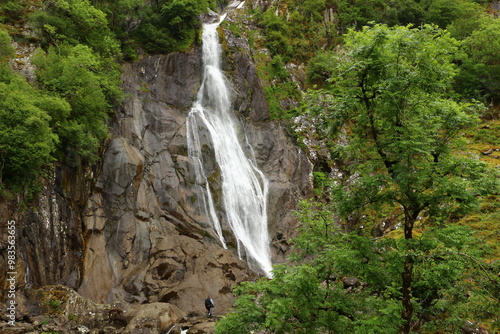 waterfall in the mountains