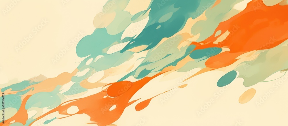 Gradient illustration featuring hues of orange green and beige Soft out of focus image highlighting a blend of bright orange green and beige tones Gradient illustration featuring hues of orange green and beige Soft out of focus image highlighting a blend of bright orange green and beige tones