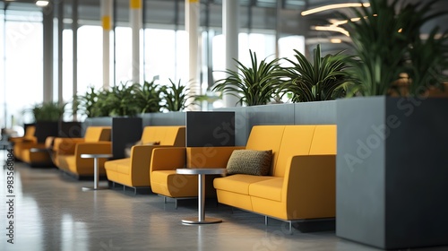 Modern Airport Lounge Interior