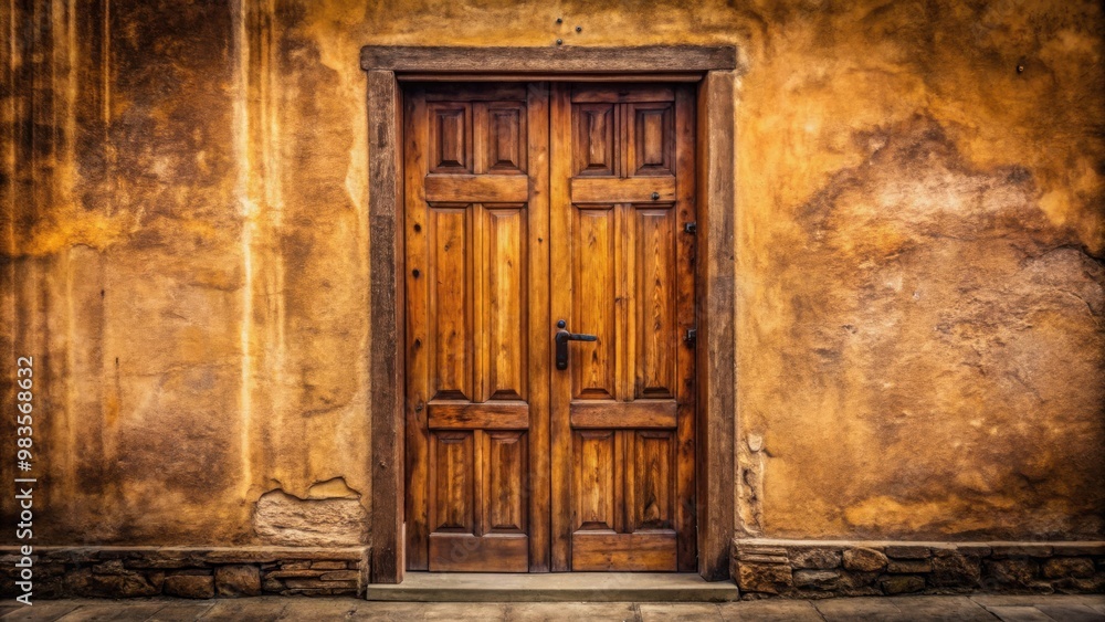 Fototapeta premium Vintage Old Brown Wooden Door Background Texture Photograph for Vintage Theme Designs