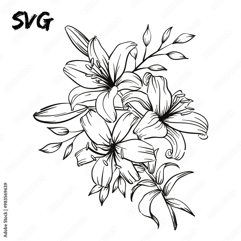 hand drawn flower hand drawn flower