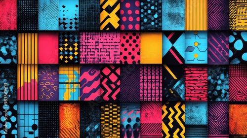 Vibrant Digital Tapestry Woven in Colors