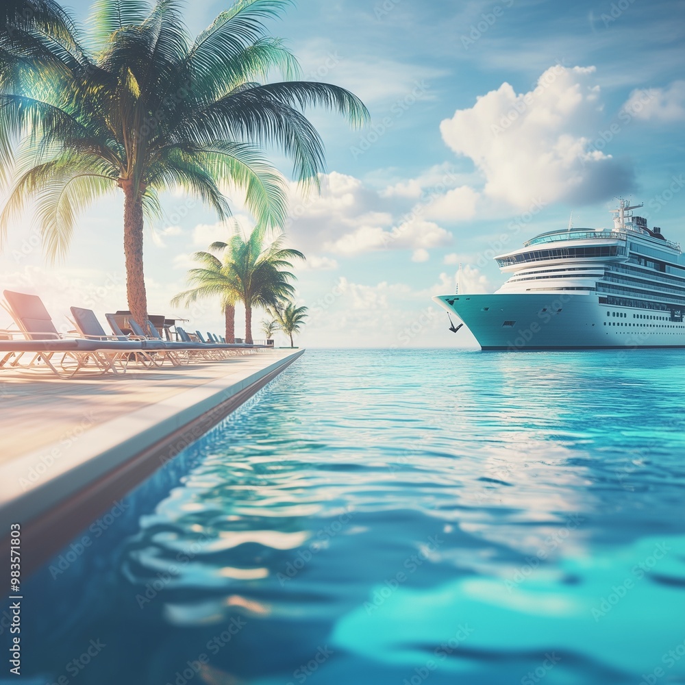 Fototapeta premium ship in the ocean