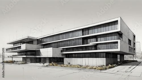 Arquitectural conceptual Sketch animation photo