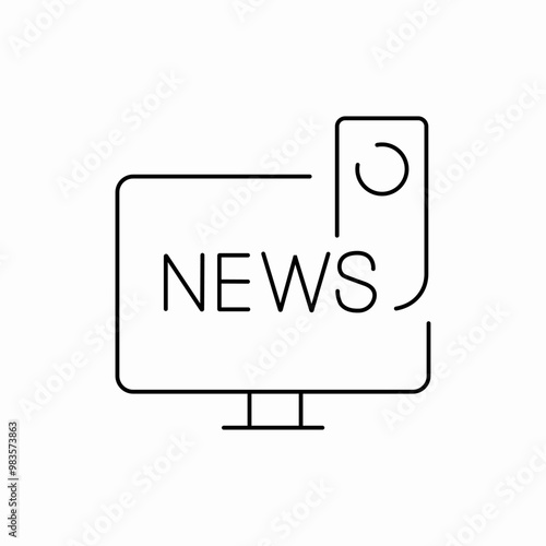 computer news online icon sign vector