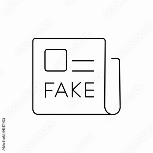 fake news newspaper icon sign vector