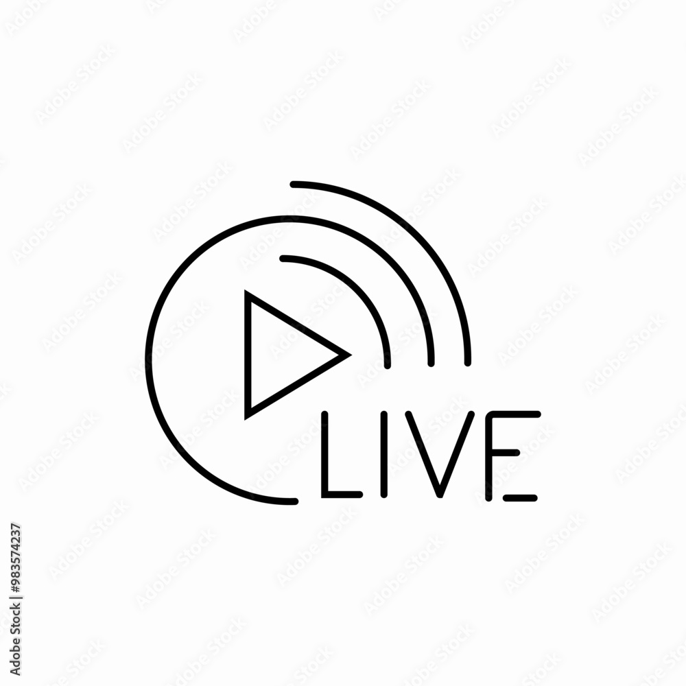 live broadcasting icon sign vector live broadcasting icon sign vector