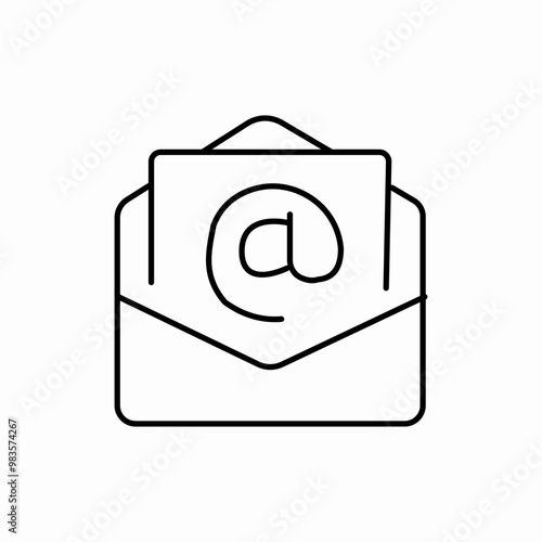 mail open letter icon sign vector