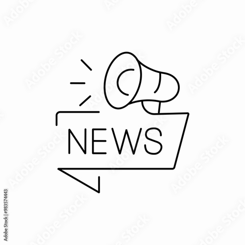 news announcement icon sign vector
