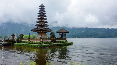 pura_ulun_danu_bratan_temple_in_Bali_indonesia. photo