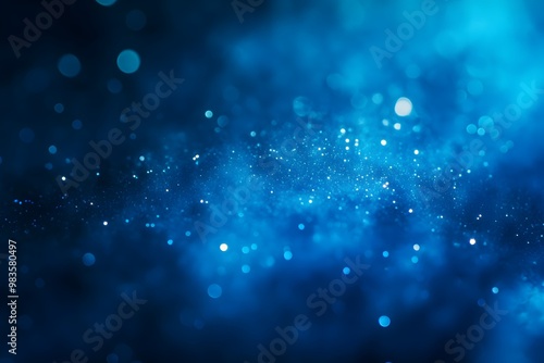 Abstract Blue Bokeh Background