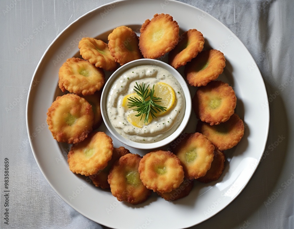 Deliciously Crispy Fried Pickles with Creamy Dipping Sauce Deliciously Crispy Fried Pickles with Creamy Dipping Sauce