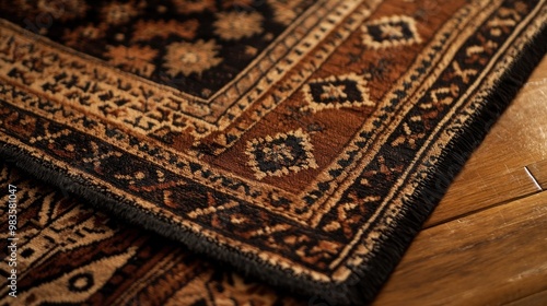 An intricate "Y" pattern in a traditional rug or textile, showcasing craftsmanship and cultural heritage.