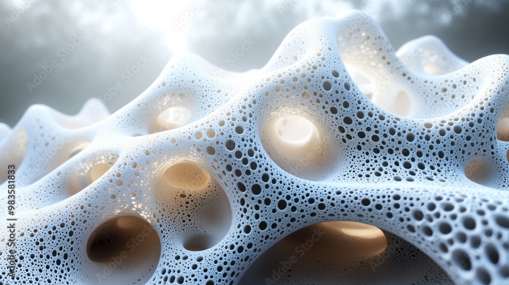 Abstract representation of porous structures with organic forms. Abstract representation of porous structures with organic forms.