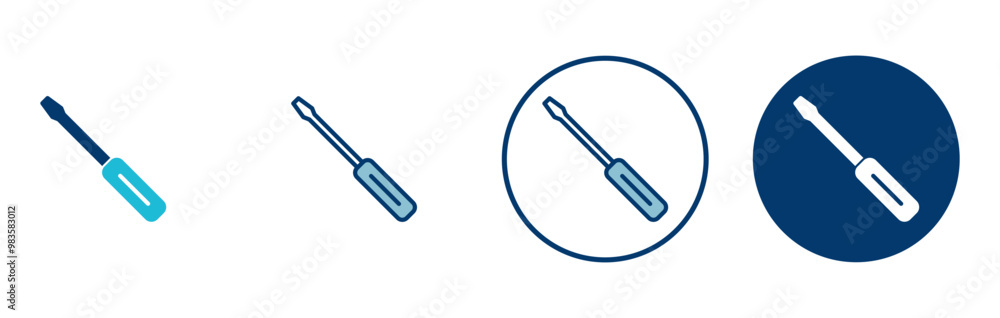 Screwdriver icon vector isolated on white background. Screwdriver vector icon Screwdriver icon vector isolated on white background. Screwdriver vector icon