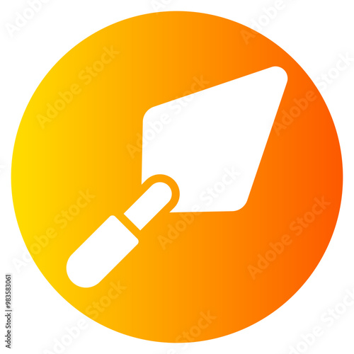 brick trowel gradient icon