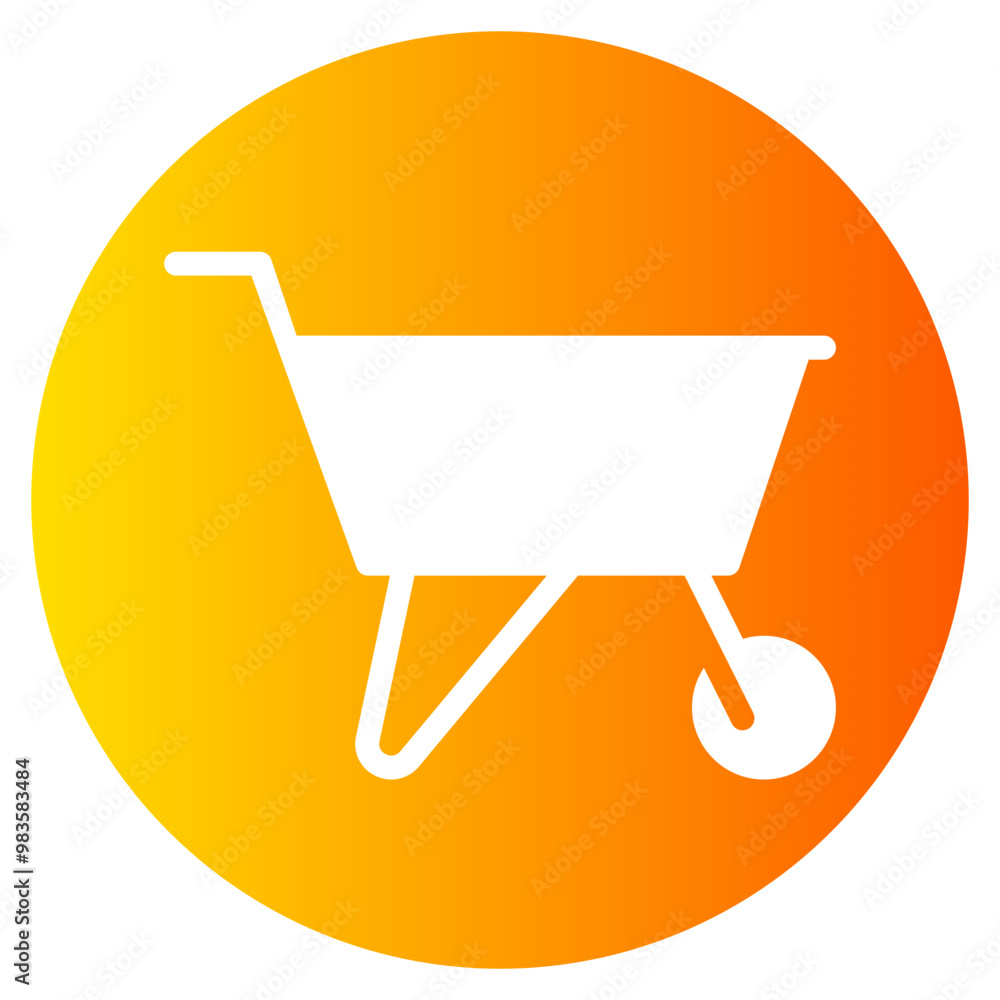 wheelbarrow gradient icon wheelbarrow gradient icon