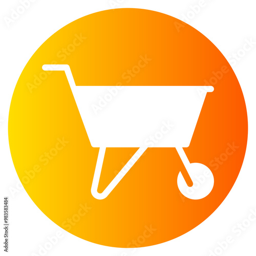 wheelbarrow gradient icon