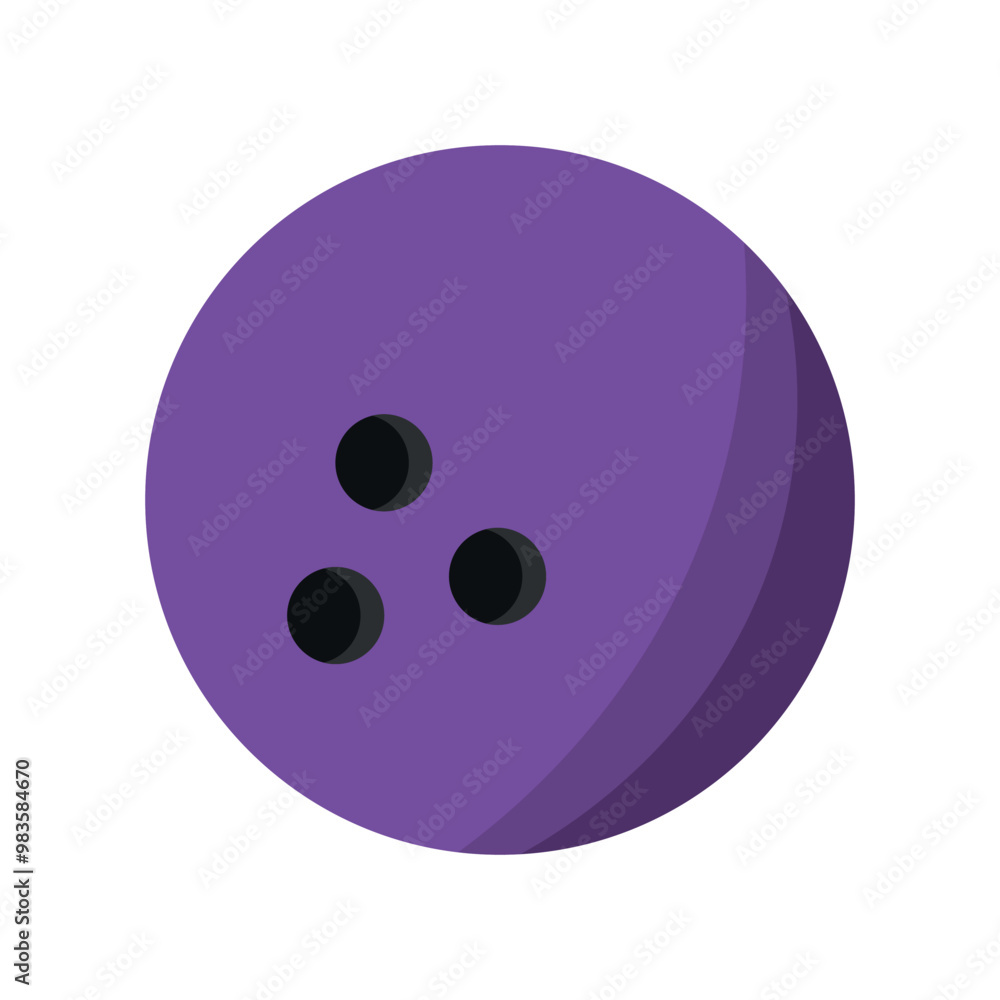 Bowling ball illustration, icon, vector design Bowling ball illustration, icon, vector design