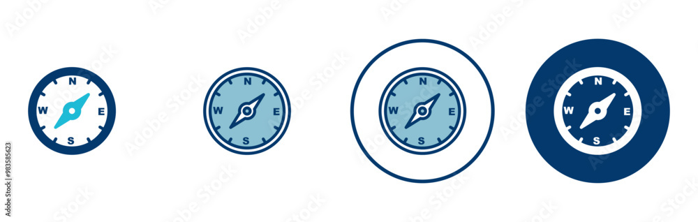 Compass icon vector isolated on white background. Compass vector icon Compass icon vector isolated on white background. Compass vector icon