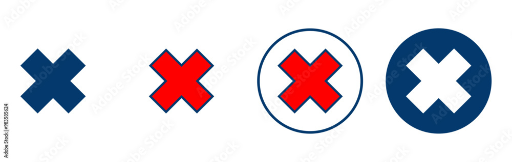 Obraz premium Close icon vector isolated on white background. Delete icon. remove, cancel, exit symbol