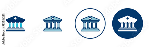 Wallpaper Mural Bank icon vector isolated on white background. bank vector icon, museum, university Torontodigital.ca