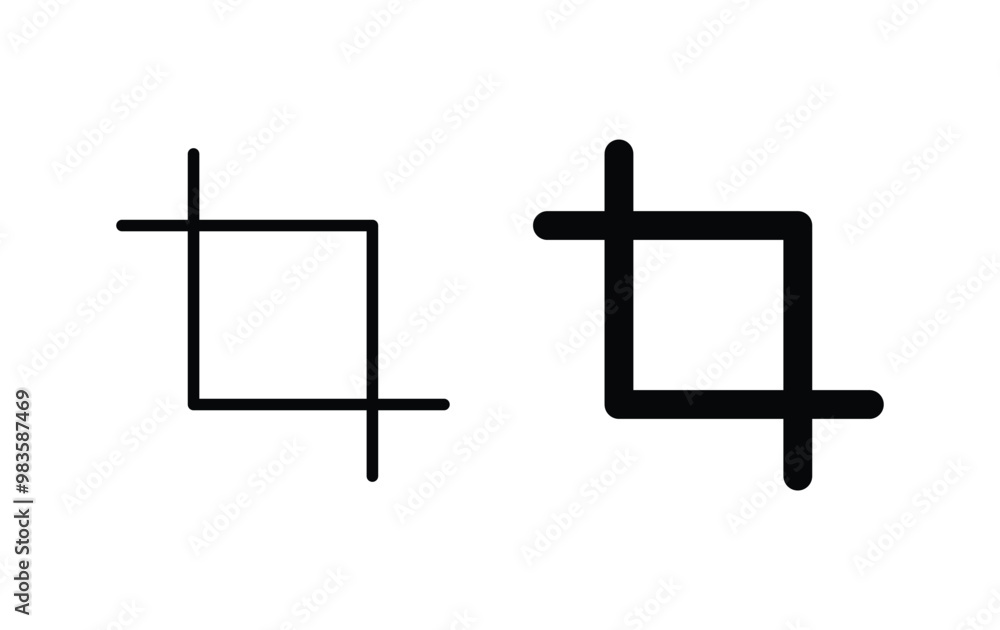 Crop icon, crop sign vector Crop icon, crop sign vector