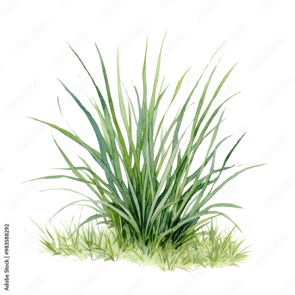 PNG Small patch of grass illustration watercolor plant. PNG Small patch of grass illustration watercolor plant.