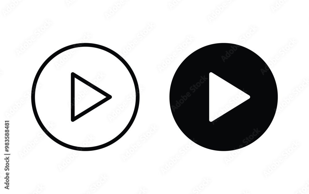 Play icon, play sign vector Play icon, play sign vector