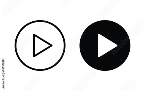 Play icon, play sign vector Free Download Play icon, play sign vector - GFXLoad