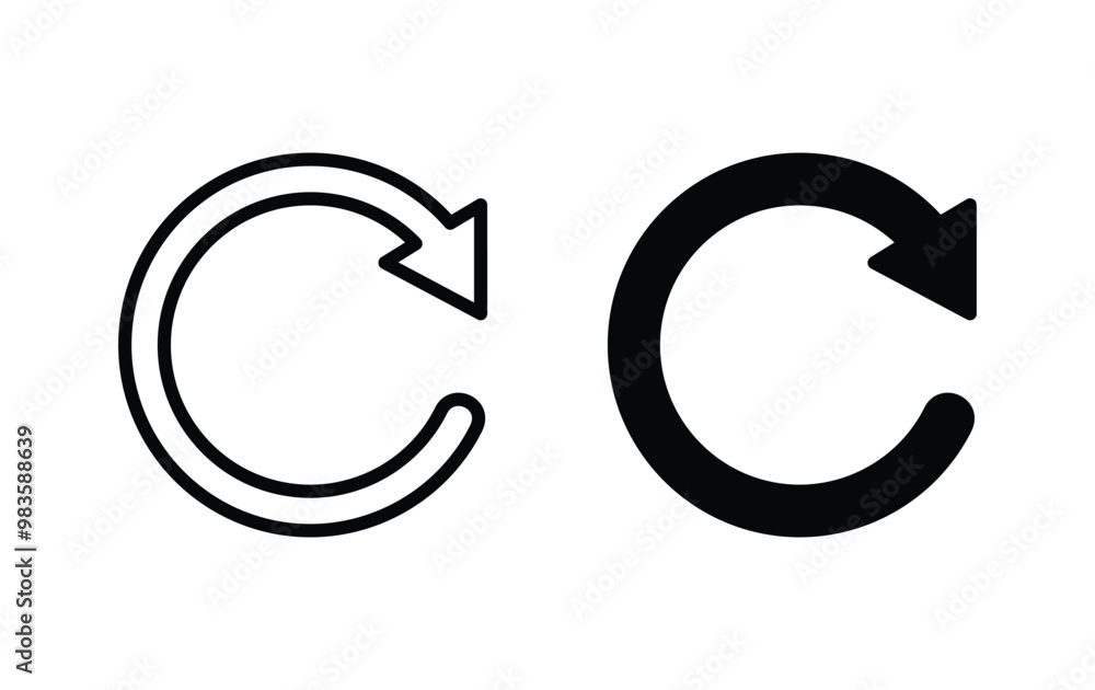 Reload icon, Refresh symbol vector Reload icon, Refresh symbol vector