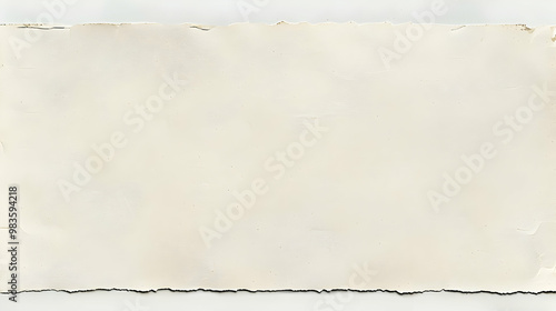 A Close Up Image of an Old, Ripped, and Worn Piece of Paper with a Slightly Off White Background