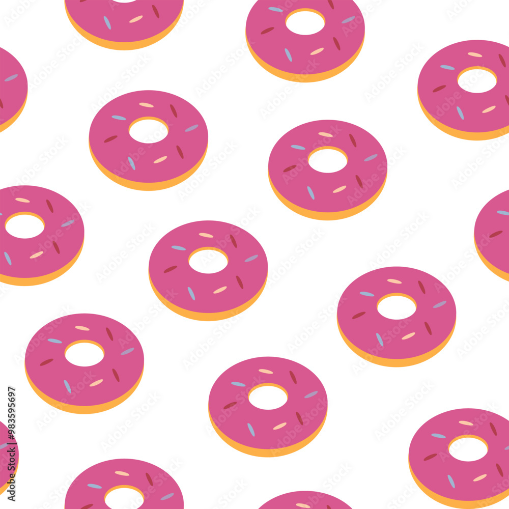 Donut Seamless pattern Background. Continuous Donut Pattern. Seamless Donut Pattern. flat illustration of donut. Donut Seamless pattern Background. Continuous Donut Pattern. Seamless Donut Pattern. flat illustration of donut.