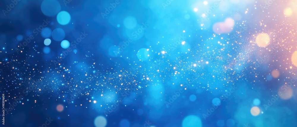 Bright abstract blue background featuring shimmering glitter in a line art illustration Bright abstract blue background featuring shimmering glitter in a line art illustration
